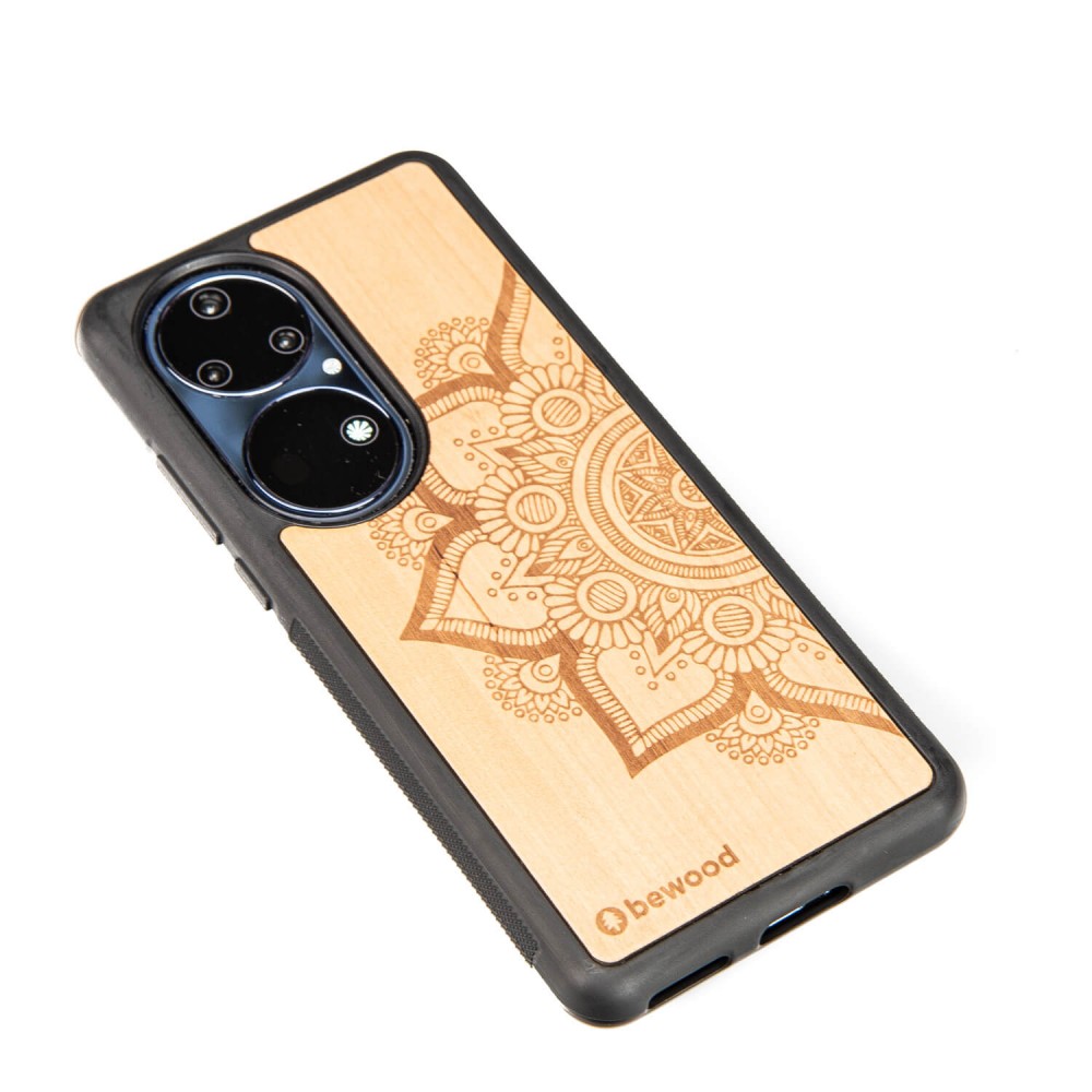 Drewniane Etui Bewood Huawei P50 Pro MANDALA JABŁOŃ (3)