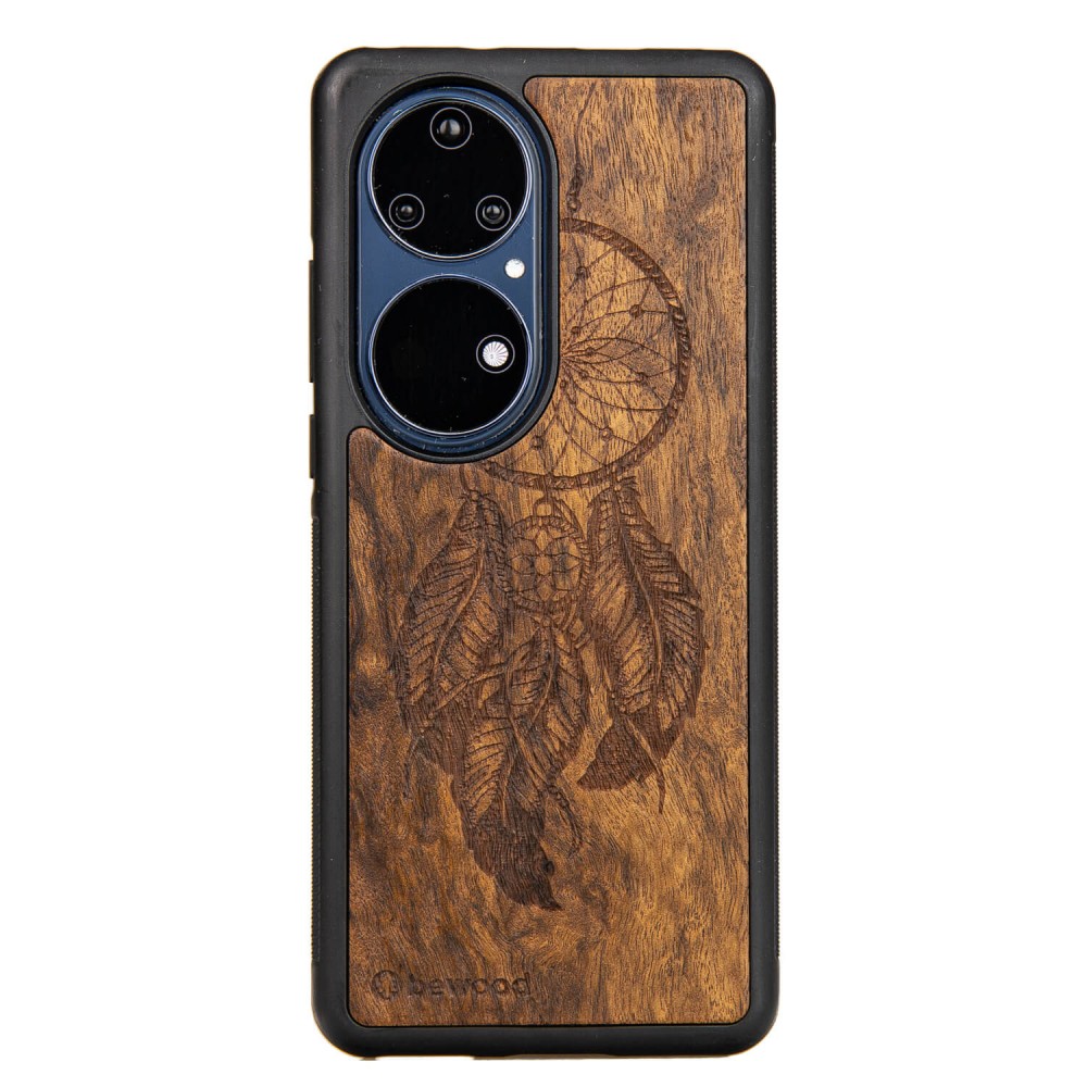 Drewniane Etui Bewood Huawei P50 Pro ŁAPACZ SNÓW IMBUIA (1)
