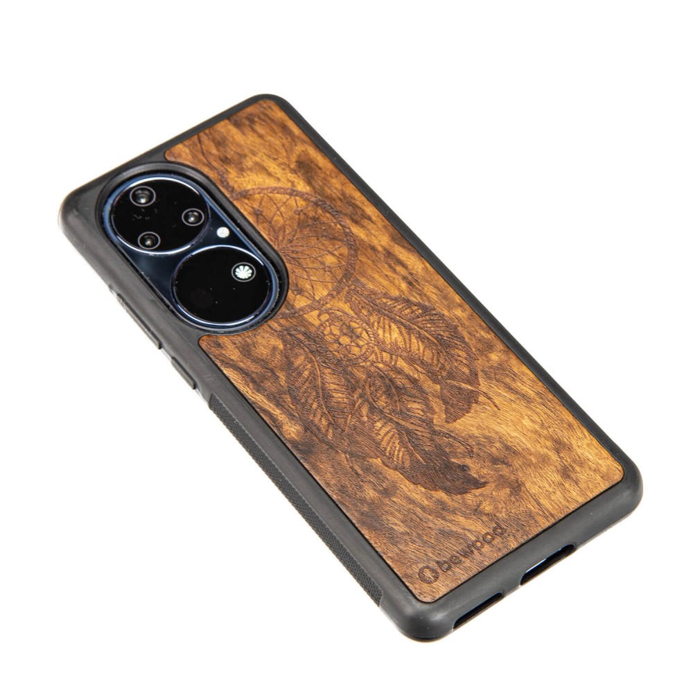 Drewniane Etui Bewood Huawei P50 Pro ŁAPACZ SNÓW IMBUIA (3)