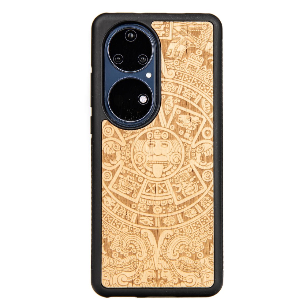 Drewniane Etui Bewood Huawei P50 Pro KALENDARZ AZTECKI ANIEGRE (1)