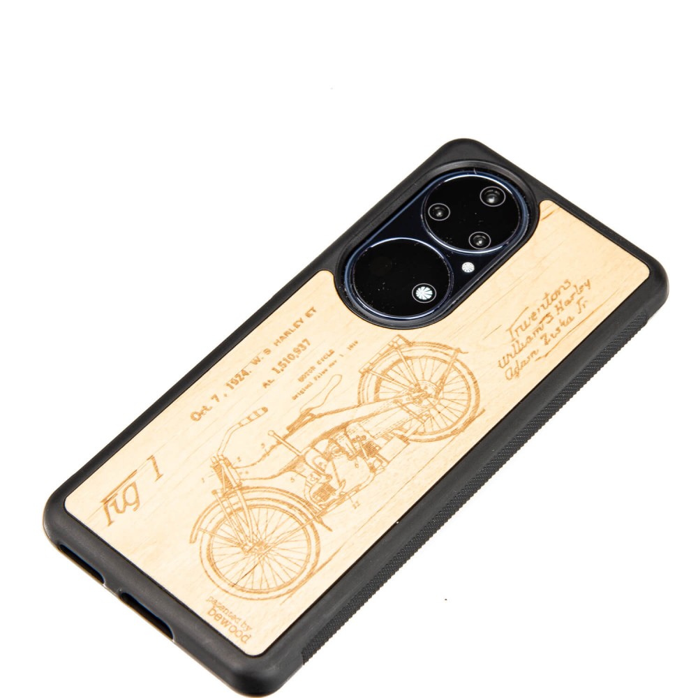 Drewniane Etui Bewood Huawei P50 Pro HARLEY PATENT ANIEGRE (3)