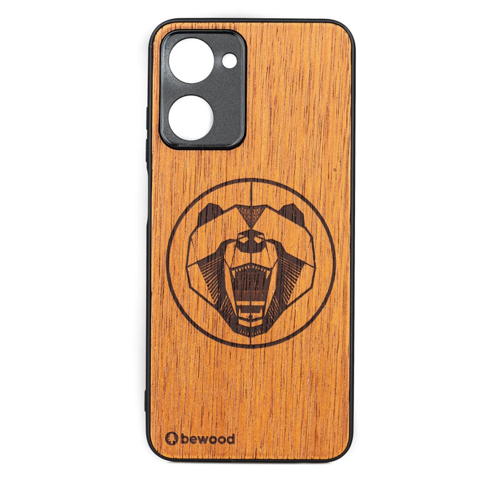 Drewniane Etui Bewood Realme 10 4G NIEDŹWIEDŹ MERBAU (1)
