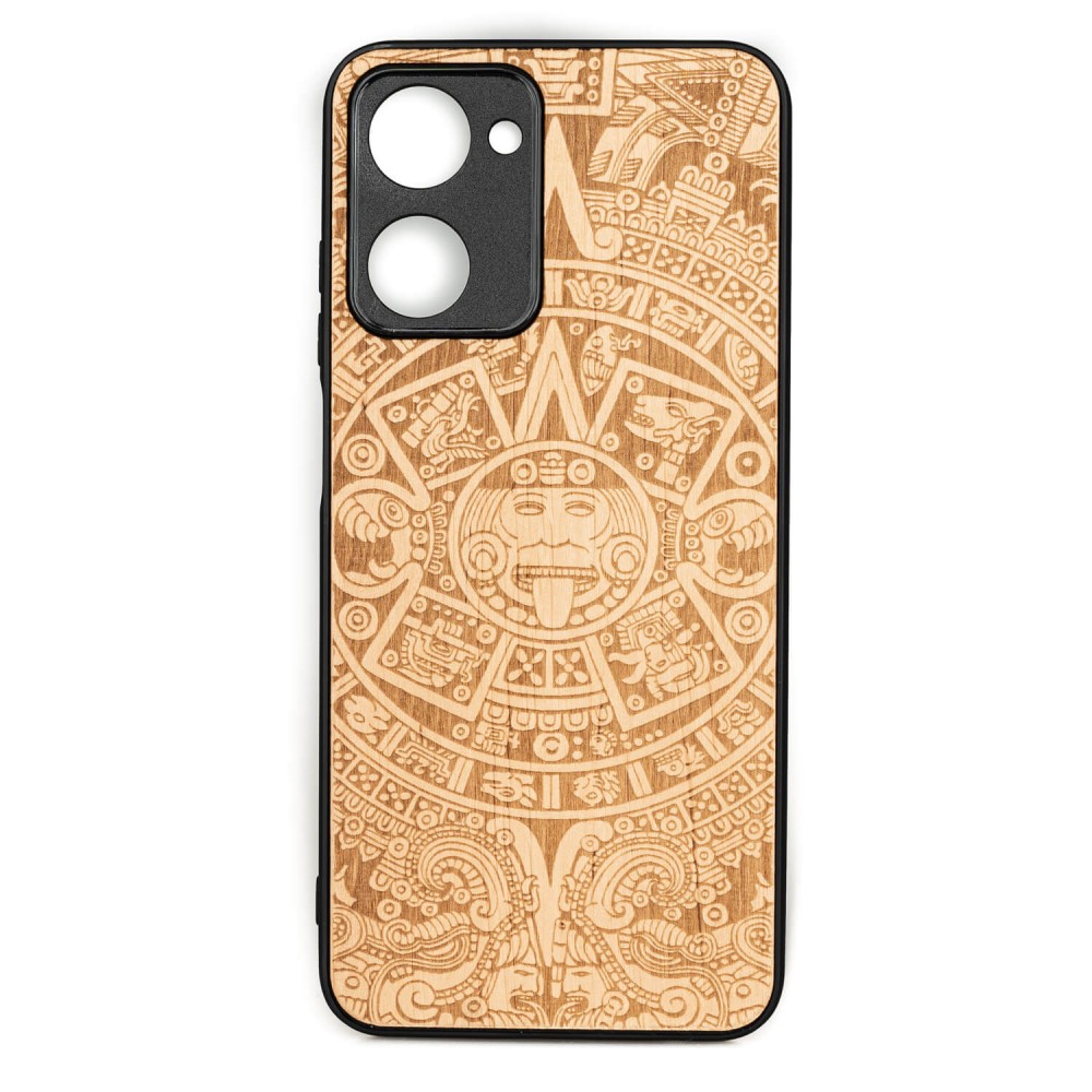 Drewniane Etui Bewood Realme 10 4G KALENDARZ AZTECKI ANIEGRE (1)
