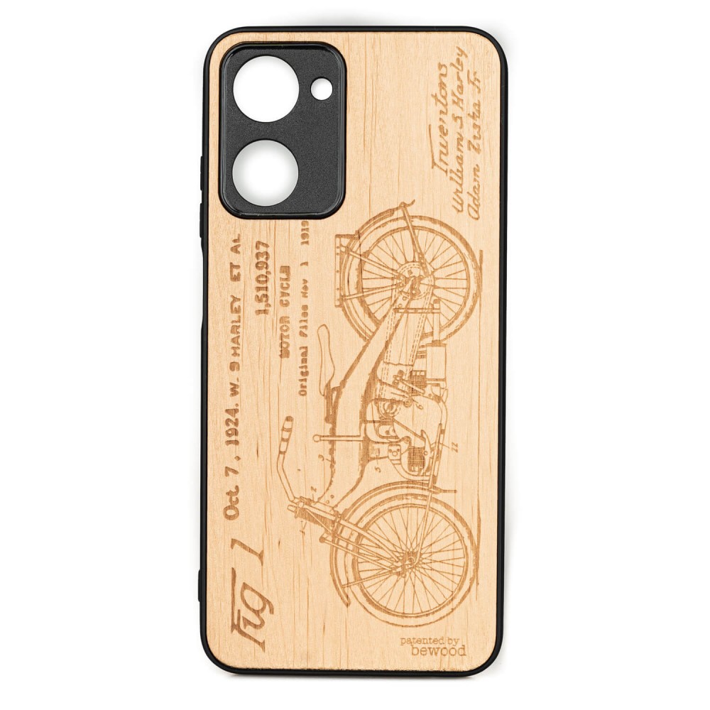 Drewniane Etui Bewood Realme 10 4G HARLEY PATENT ANIEGRE (1)