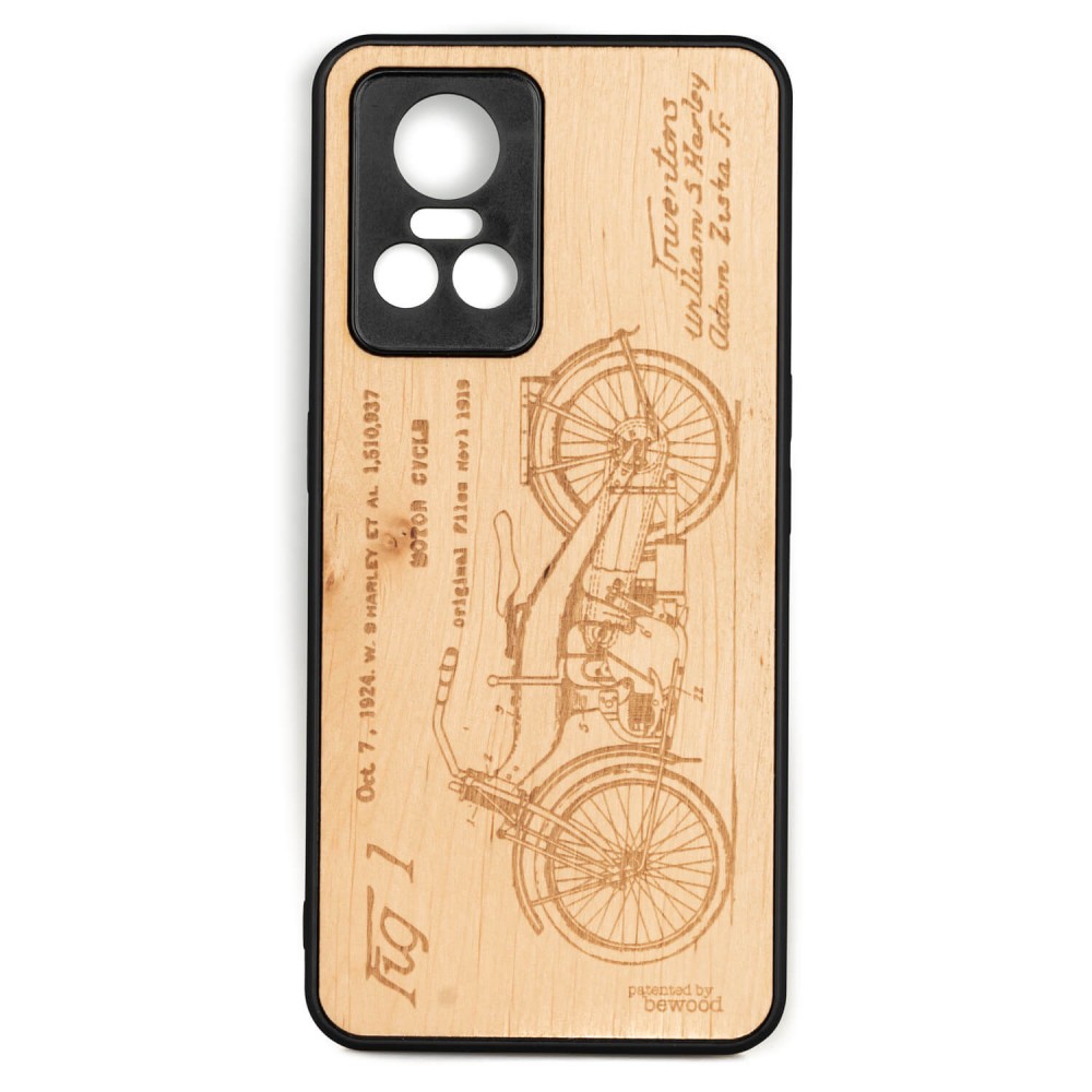 Drewniane Etui Bewood Realme GT Neo 3 HARLEY PATENT ANIEGRE (1)