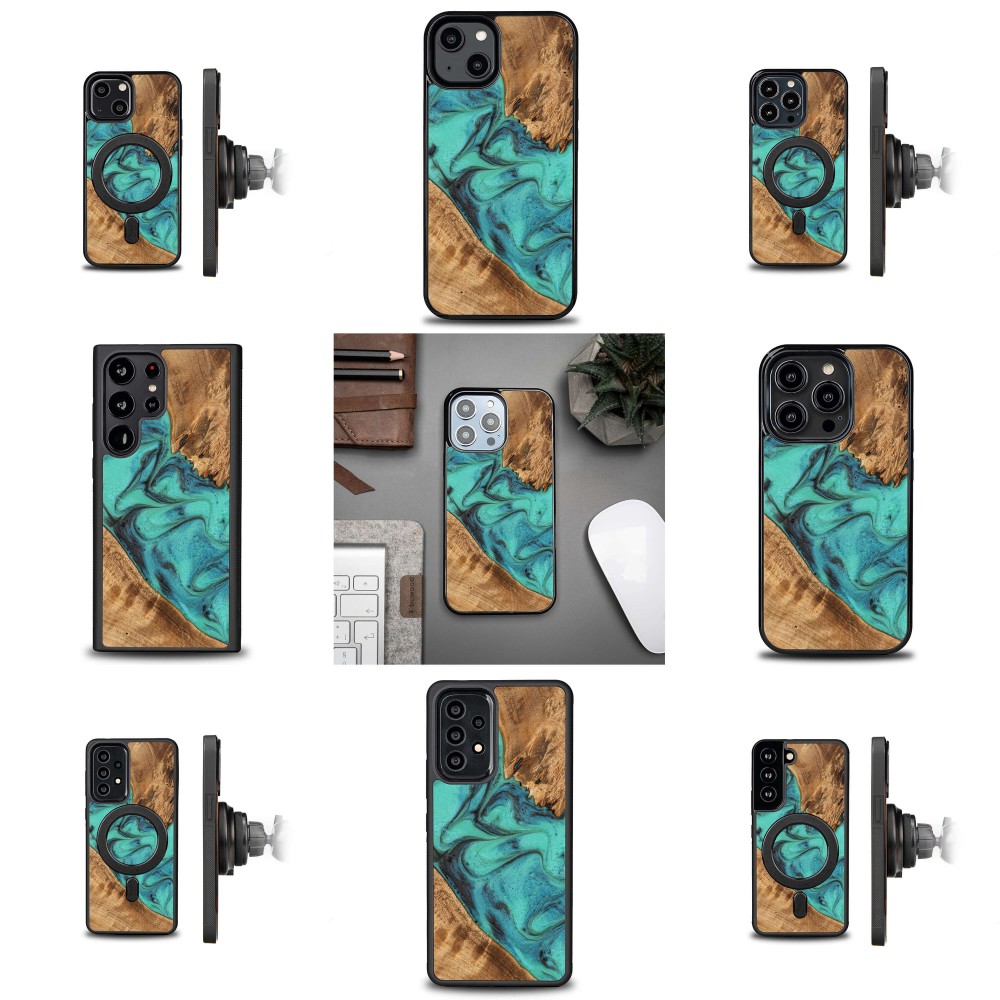 Etui Bewood Unique - Turquoise (5)