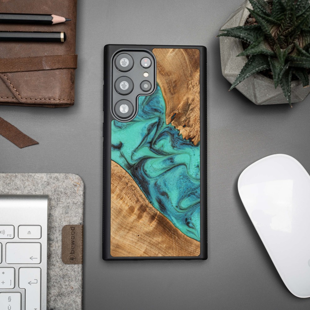 Etui Bewood Unique na Samsung Galaxy S23 Ultra - Turquoise (2)