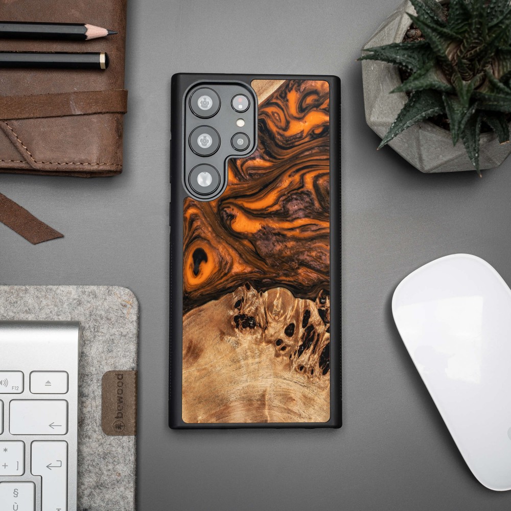 Etui Bewood Unique na Samsung Galaxy S23 Ultra - Orange (2)