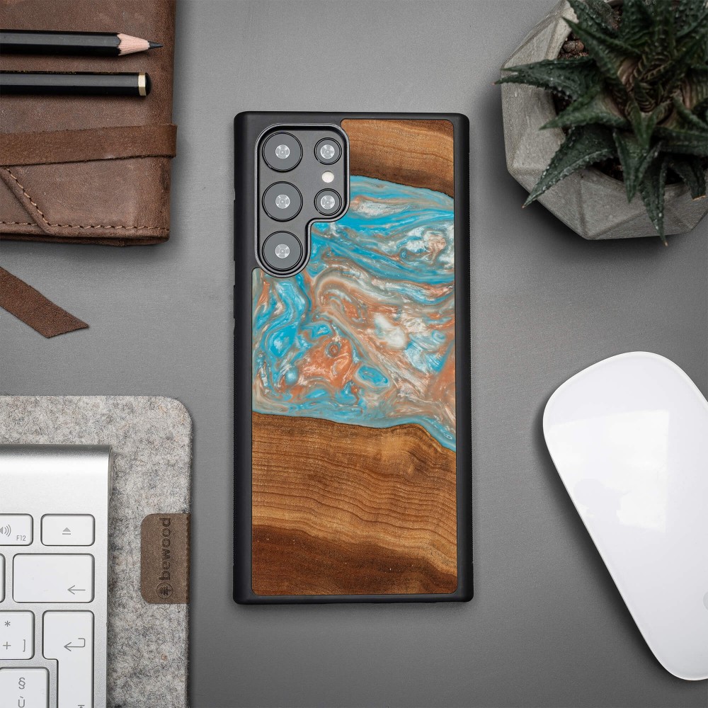 Etui Bewood Unique na Samsung Galaxy S22 Ultra - Planets - Saturn (3)