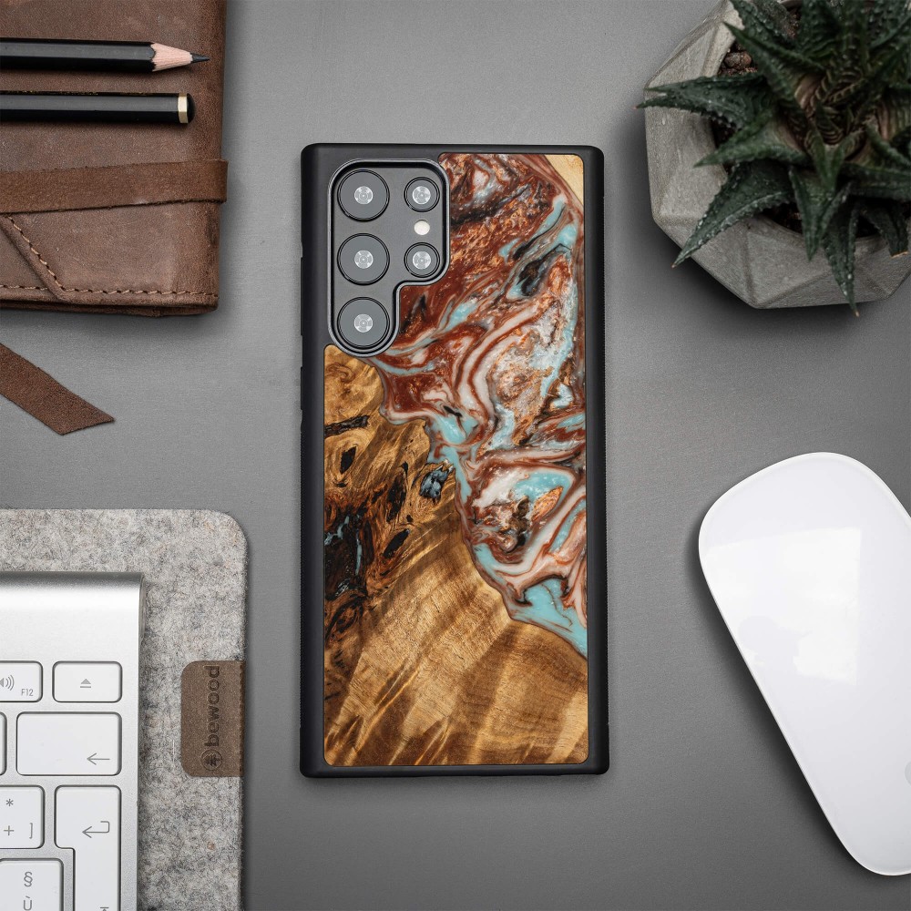 Etui Bewood Unique na Samsung Galaxy S22 Ultra - Planets - Jowisz (3)