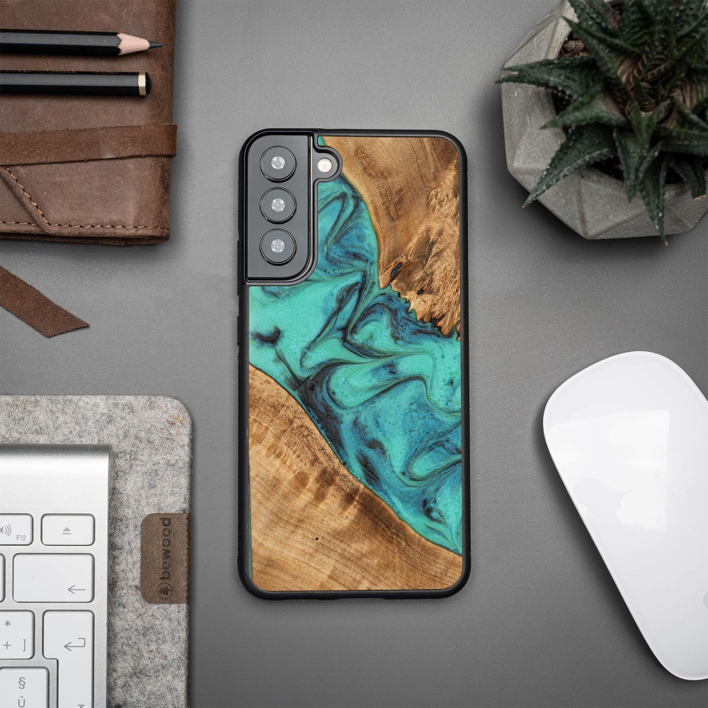 Etui Bewood Unique na Samsung Galaxy S22 Plus - Turquoise (3)