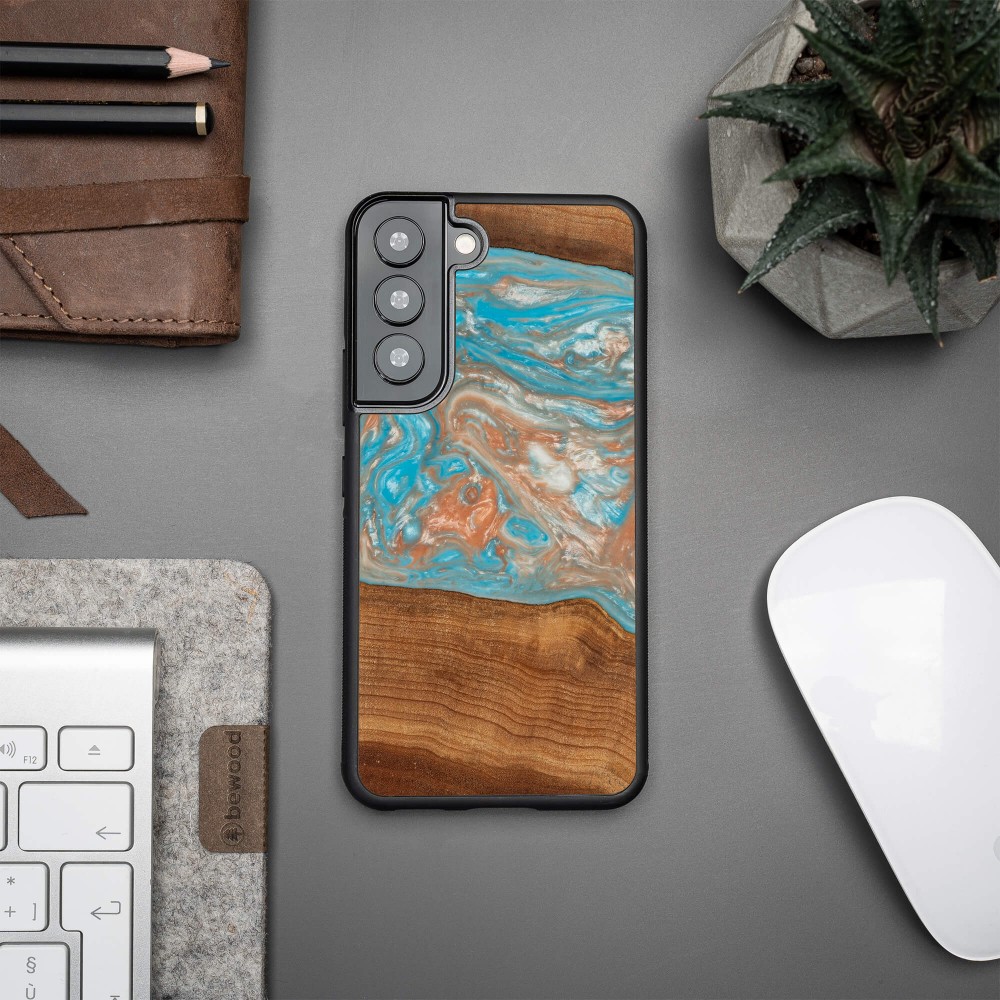 Etui Bewood Unique na Samsung Galaxy S22 - Planets - Saturn (3)