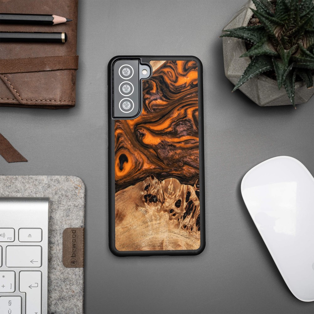 Bewood Resin Case - Samsung Galaxy S21 FE - Orange (2)