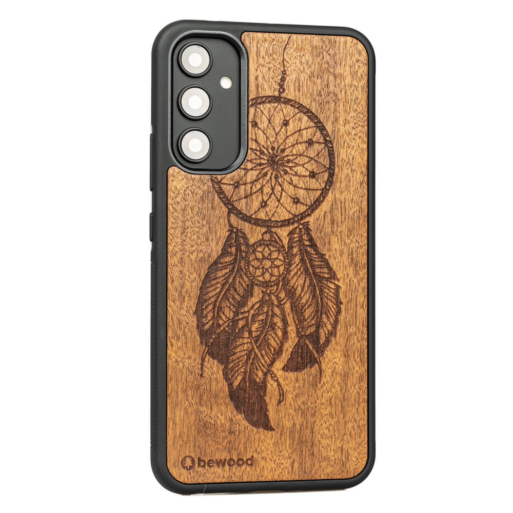Drewniane Etui Bewood na Samsung Galaxy A34 5G ŁAPACZ SNÓW IMBUIA (2)