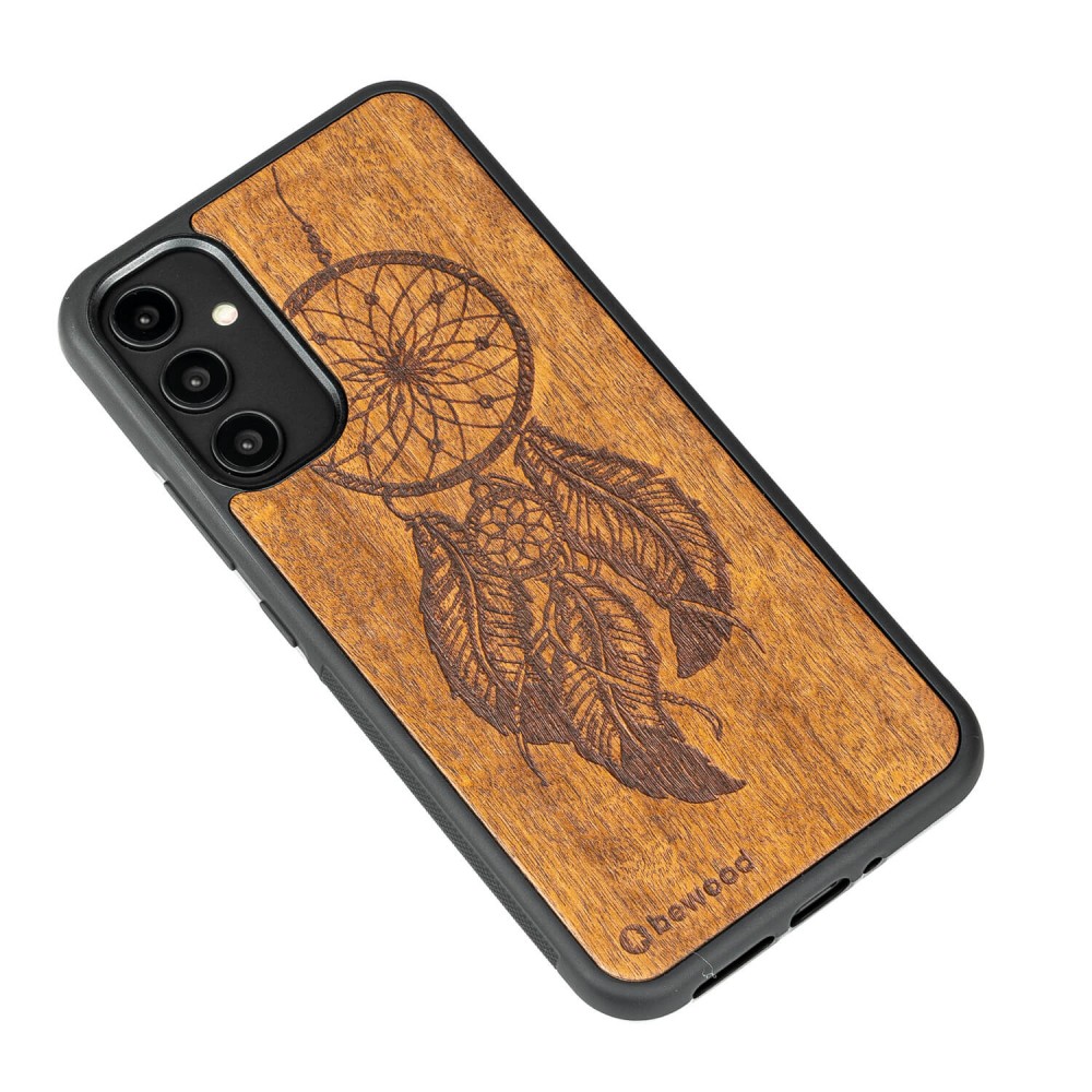 Drewniane Etui Bewood na Samsung Galaxy A34 5G ŁAPACZ SNÓW IMBUIA (3)