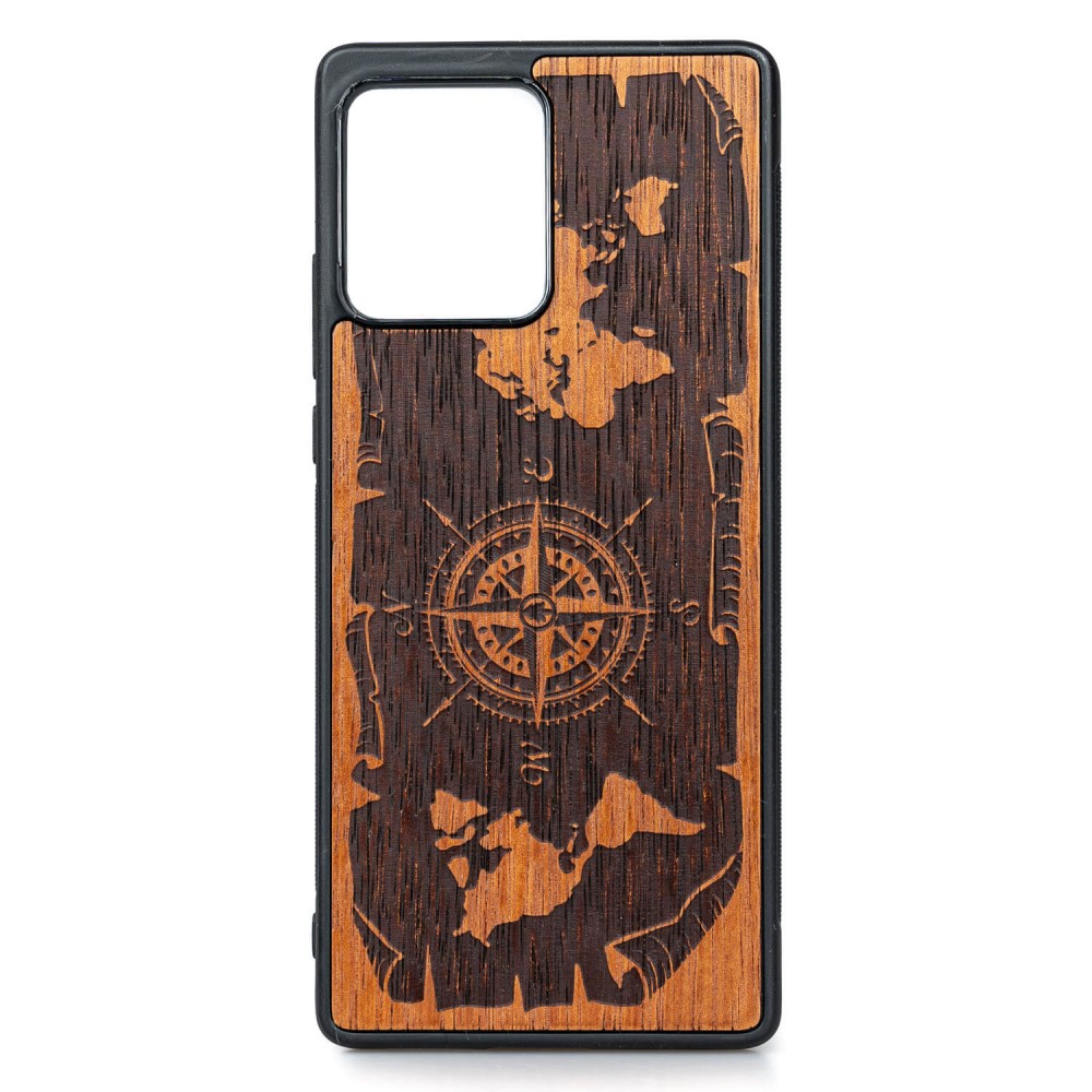 Drewniane Etui Bewood Motorola Edge 30 Fusion RÓŻA WIATRÓW MERBAU (1)