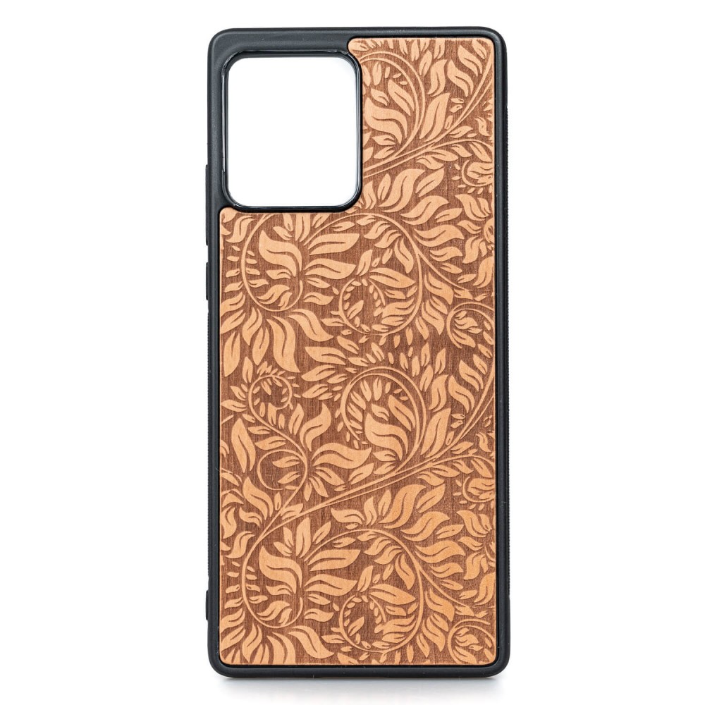 Drewniane Etui Bewood Motorola Edge 30 Fusion LIŚCIE JABŁOŃ (1)