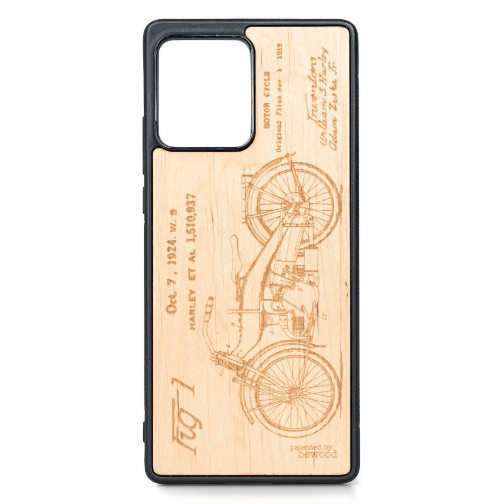 Drewniane Etui Bewood Motorola Edge 30 Fusion HARLEY PATENT ANIEGRE (1)