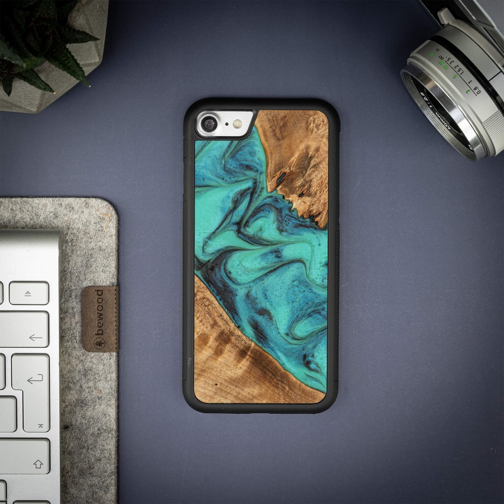Etui Bewood Unique na iPhone 7/8 SE 2020 / 2022 - Turquoise (2)