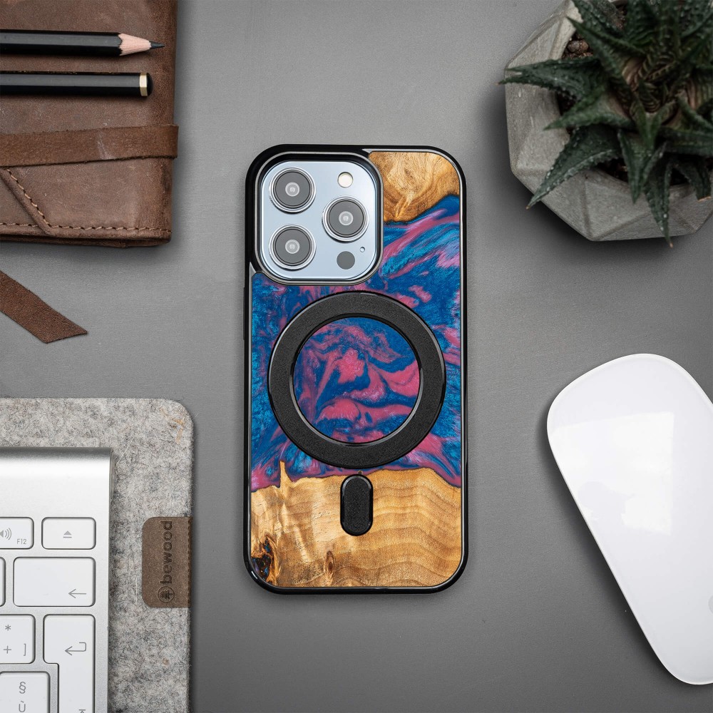 Etui Bewood Unique na iPhone 14 Pro - Neons - Vegas z MagSafe (3)