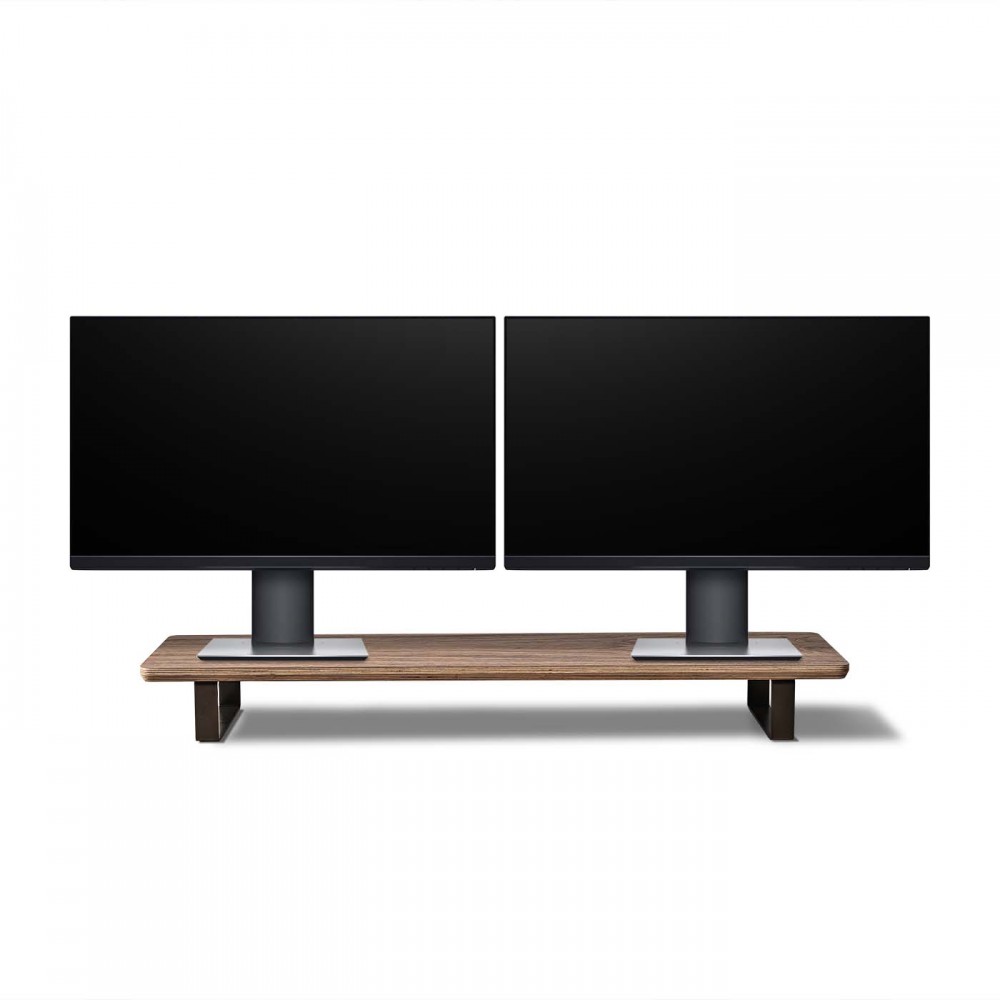 Monitor Stand Desk Shelf Bewood - Black - Walnut - Long (1)