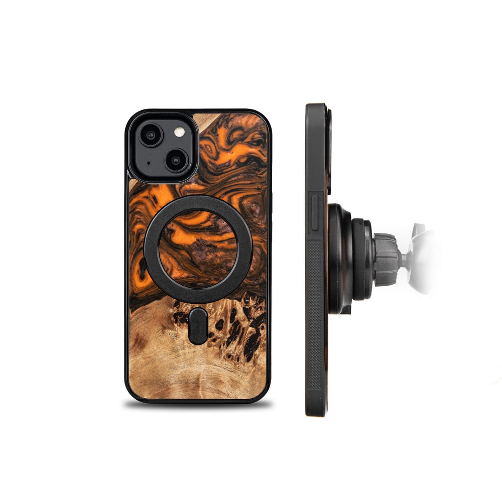 Etui Bewood Unique na iPhone 14 - Orange z MagSafe (2)
