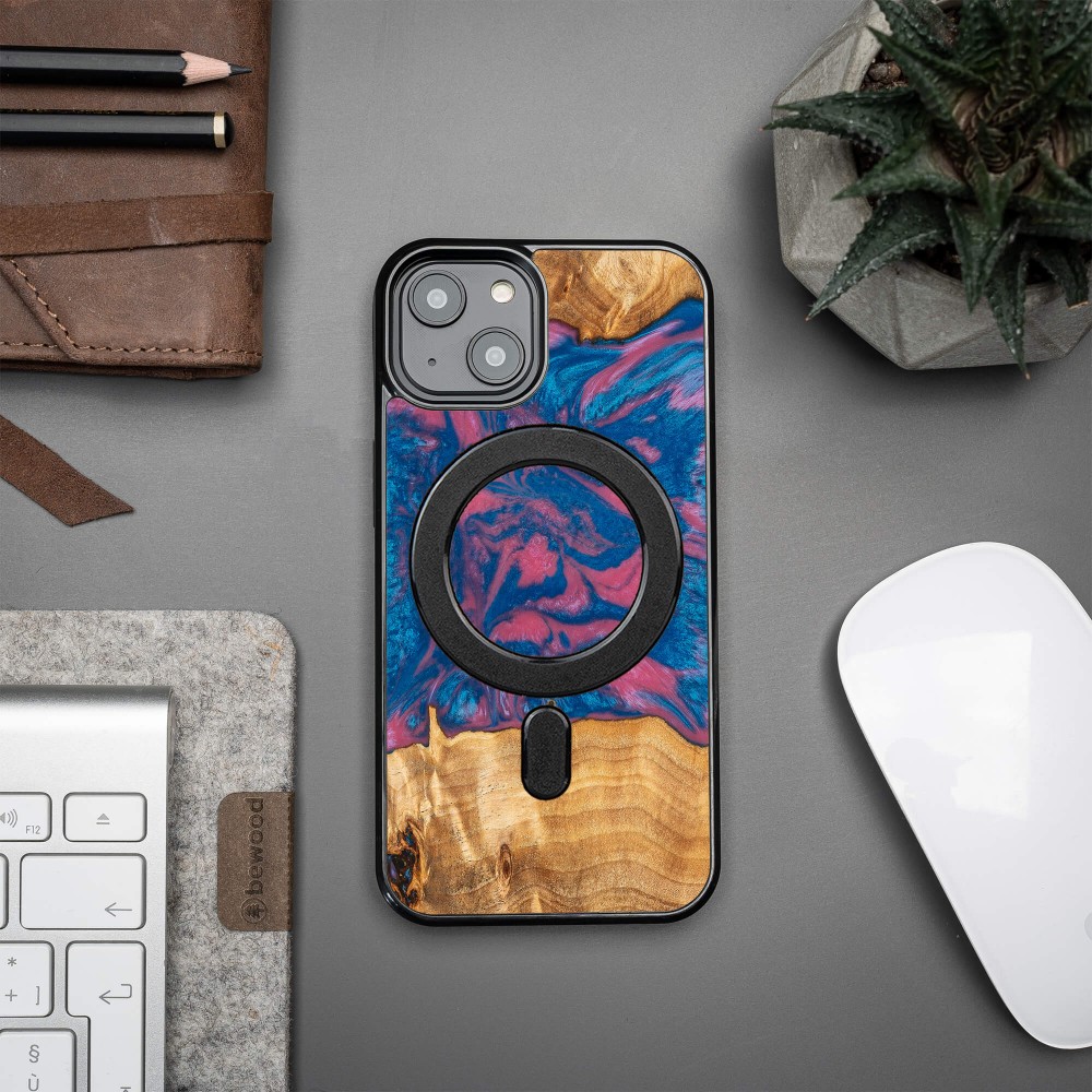 Etui Bewood Unique na iPhone 14 - Neons - Vegas z MagSafe (3)