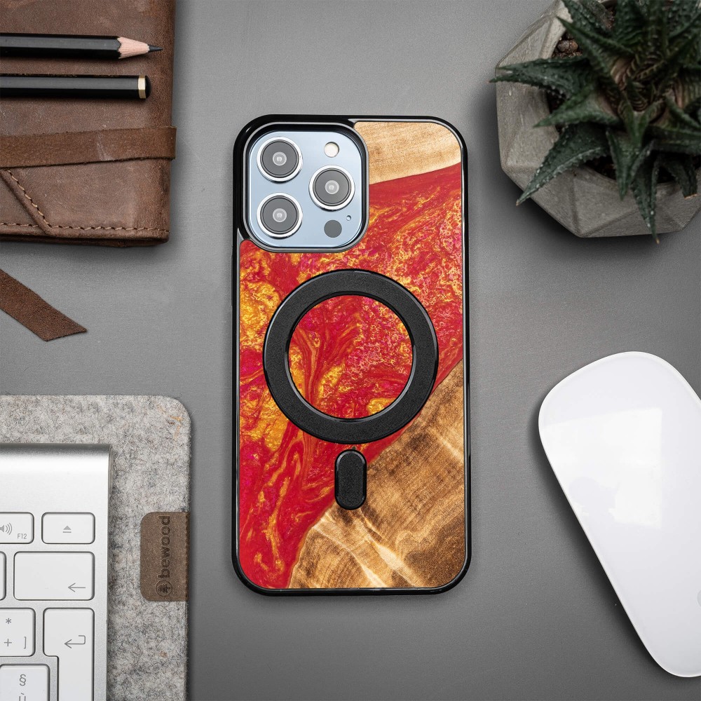 Etui Bewood Unique na iPhone 14 Pro Max - Neons - Paris z MagSafe (3)