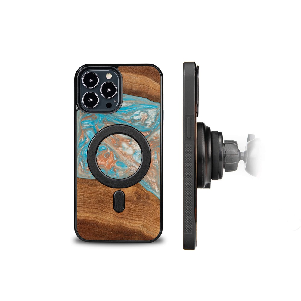 Etui Bewood Unique na iPhone 13 Pro Max - Planets - Saturn z MagSafe (2)