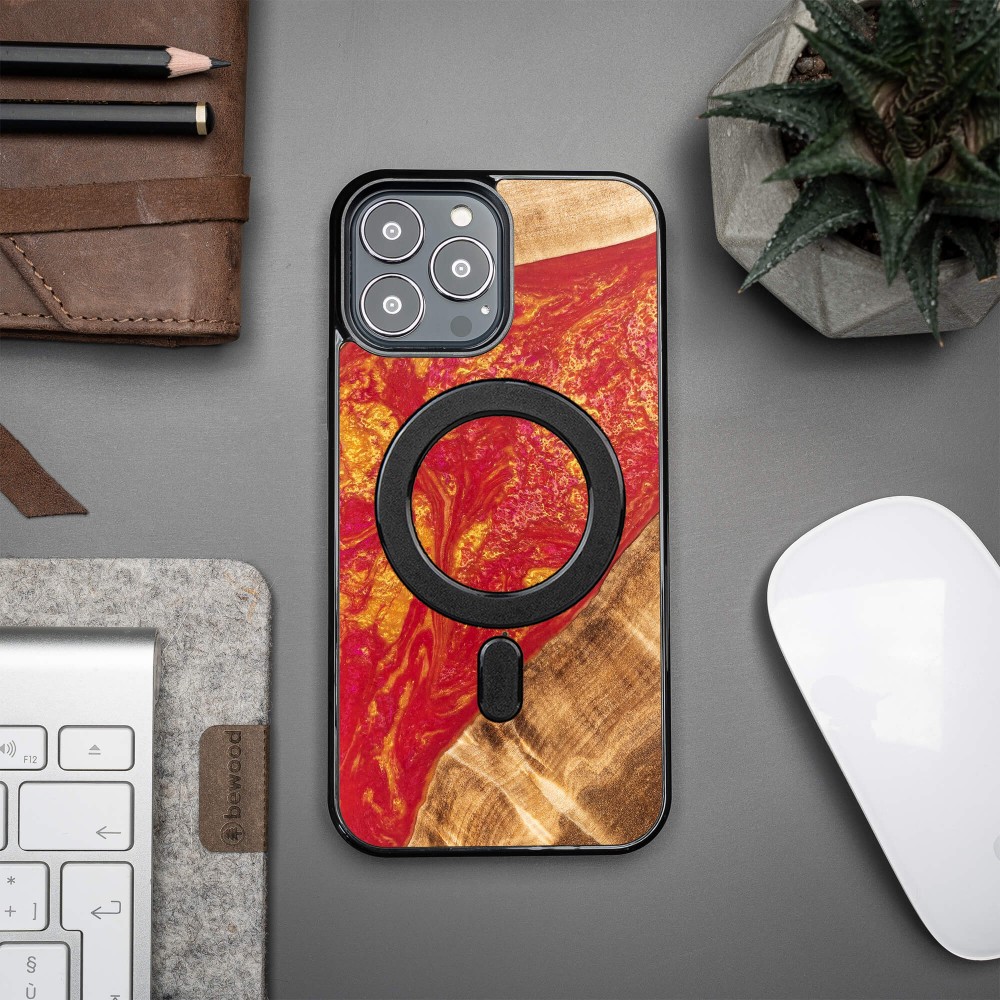 Etui Bewood Unique na iPhone 13 Pro Max - Neons - Paris z MagSafe (3)