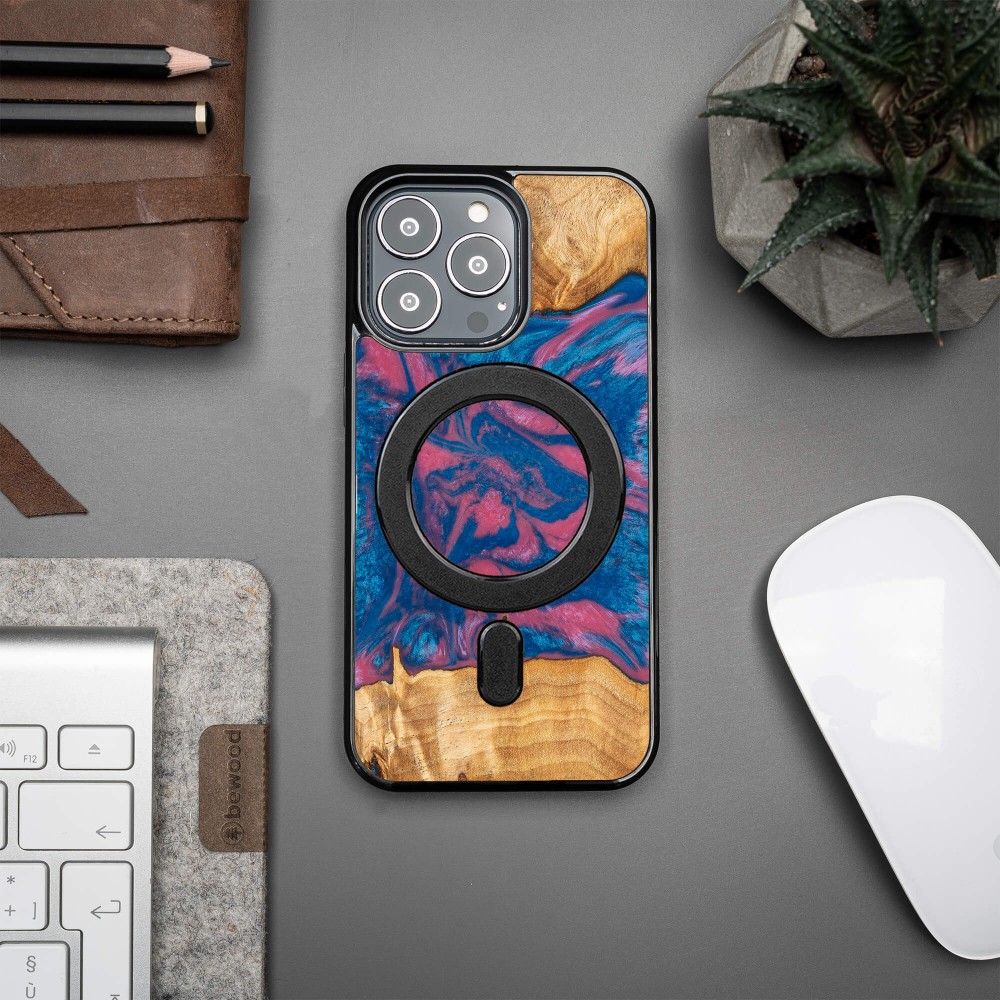 Etui Bewood Unique na iPhone 13 Pro - Neons - Vegas z MagSafe (3)