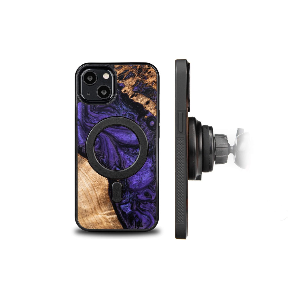 Etui Bewood Unique na iPhone 13 - Violet z MagSafe (2)