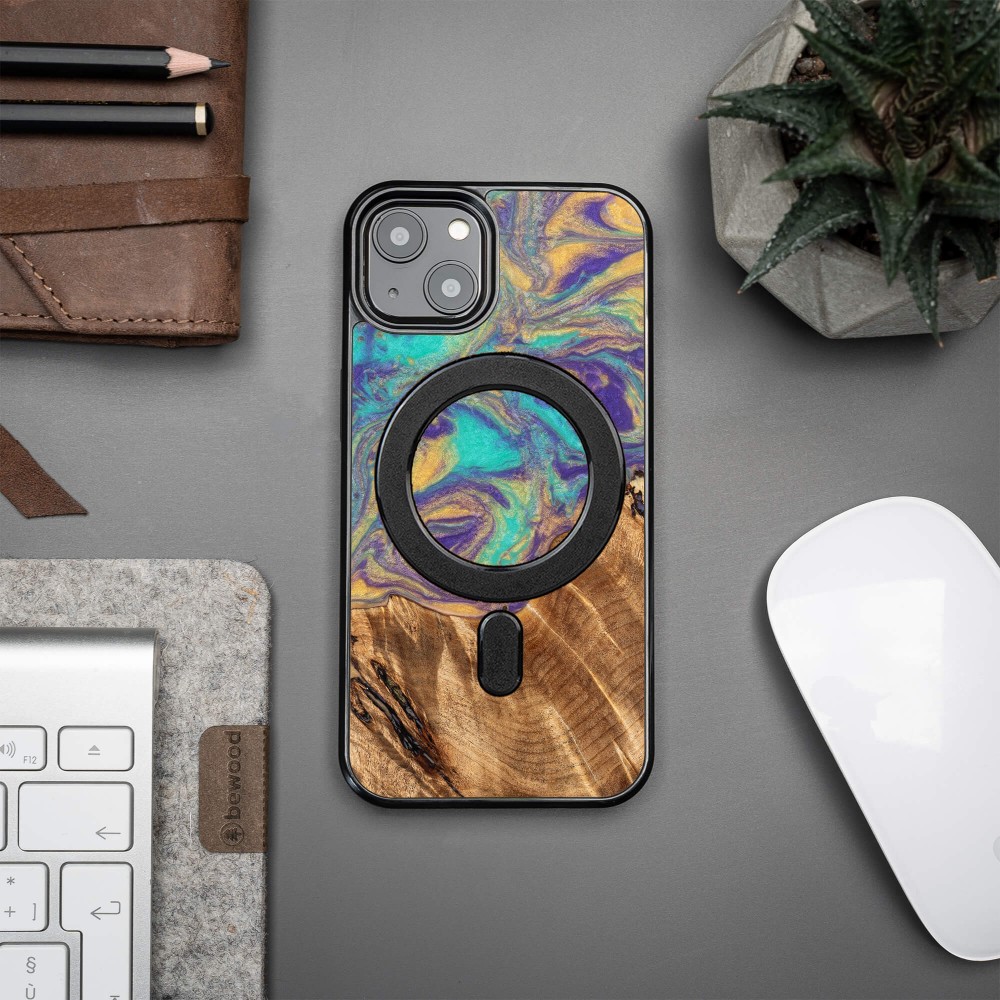 Etui Bewood Unique na iPhone 13 - Planets - Merkury z MagSafe (3)