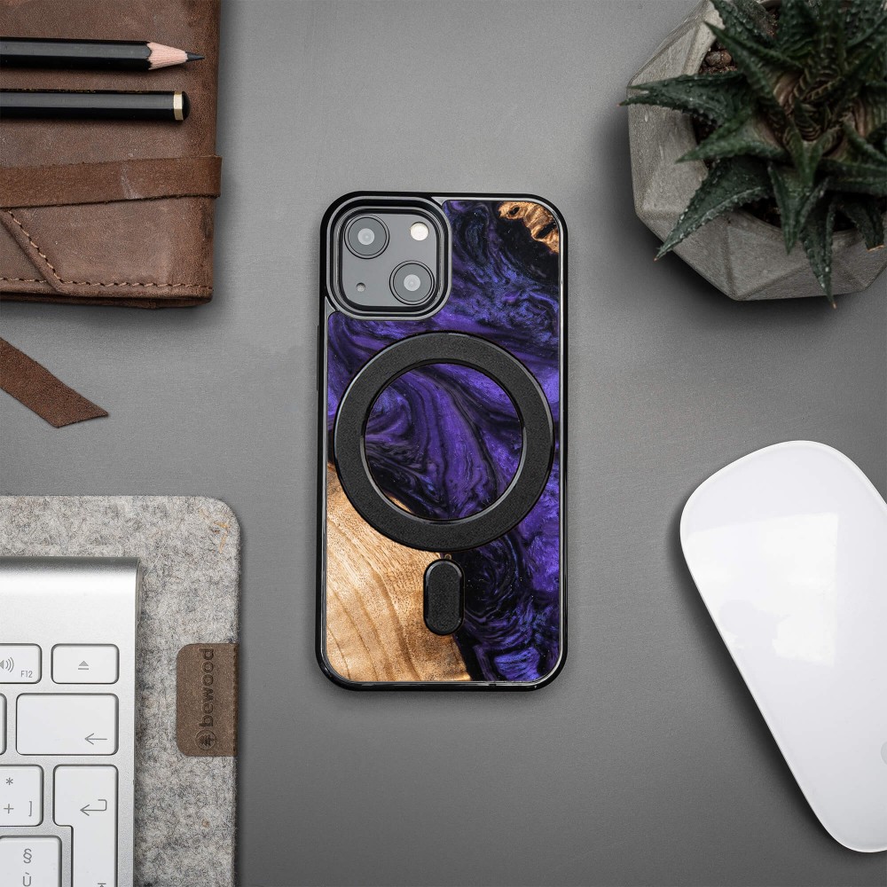 Etui Bewood Unique na iPhone 13 Mini - Violet z MagSafe (3)