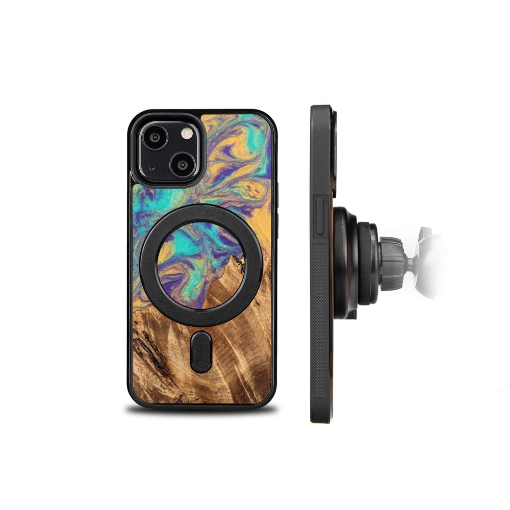 Etui Bewood Unique na iPhone 13 Mini - Planets - Merkury z MagSafe (2)