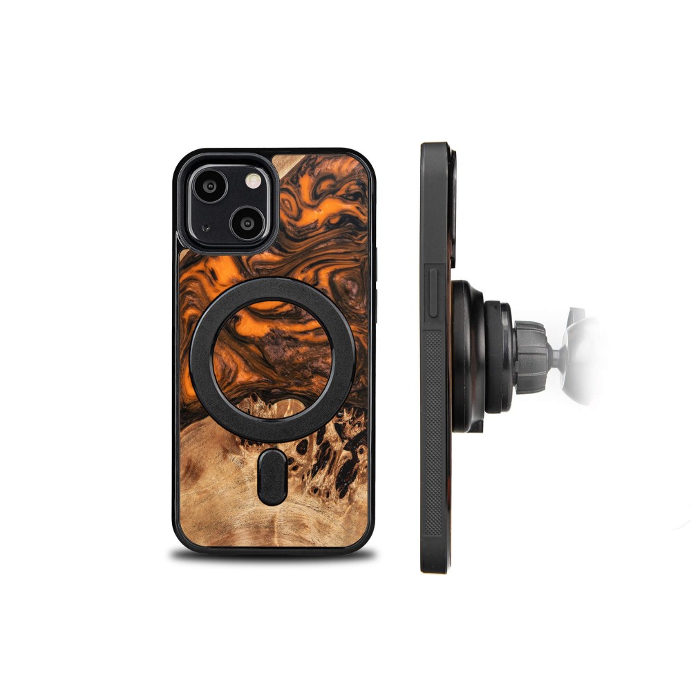 Etui Bewood Unique na iPhone 13 Mini - Orange z MagSafe (2)