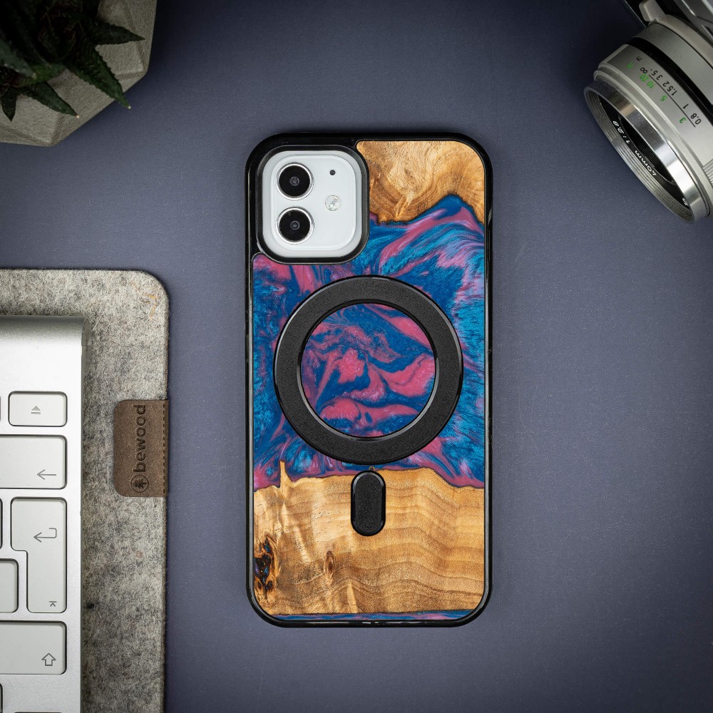 Etui Bewood Unique na iPhone 12 / 12 Pro - Neons - Vegas z MagSafe (3)