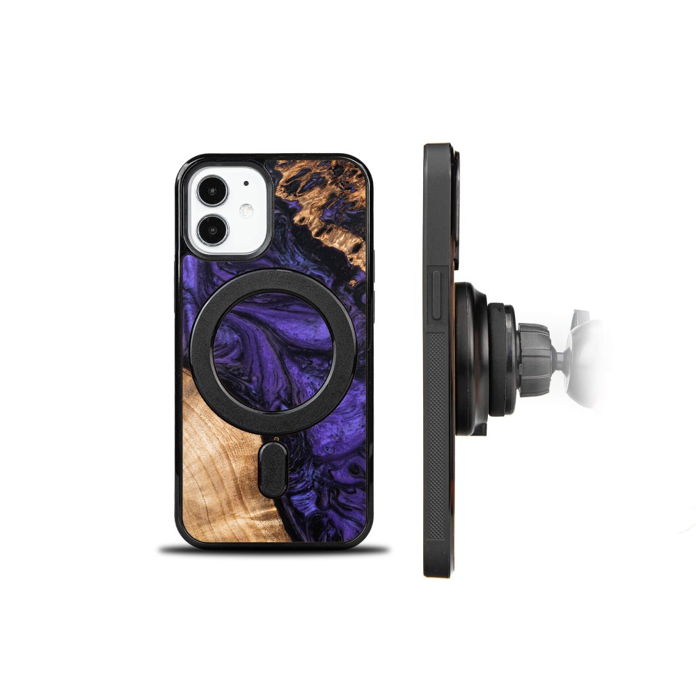 Etui Bewood Unique na iPhone 12 Mini - Violet z MagSafe (2)