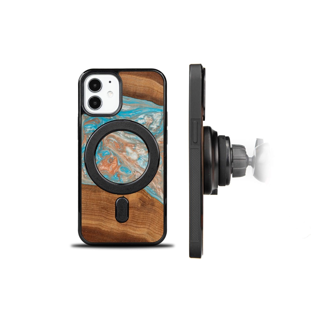 Etui Bewood Unique na iPhone 12 Mini - Planets - Saturn z MagSafe (2)