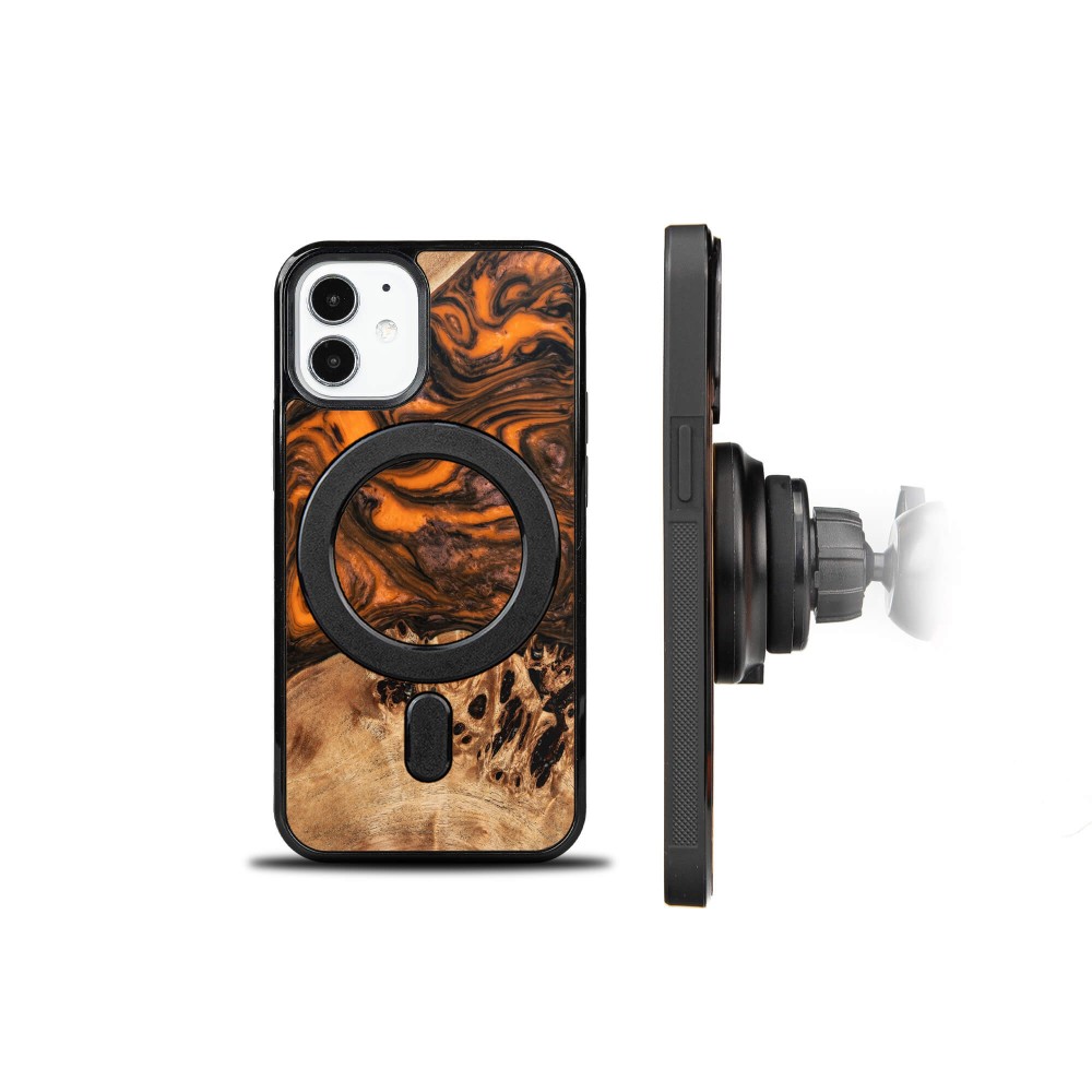 Etui Bewood Unique na iPhone 12 Mini - Orange z MagSafe (2)