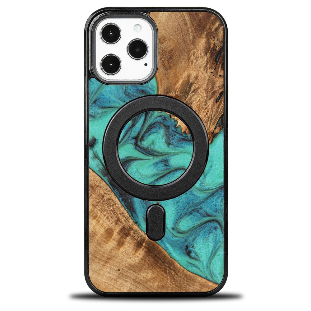Etui Bewood Unique na iPhone 12 Pro Max - Turquoise z MagSafe (1)