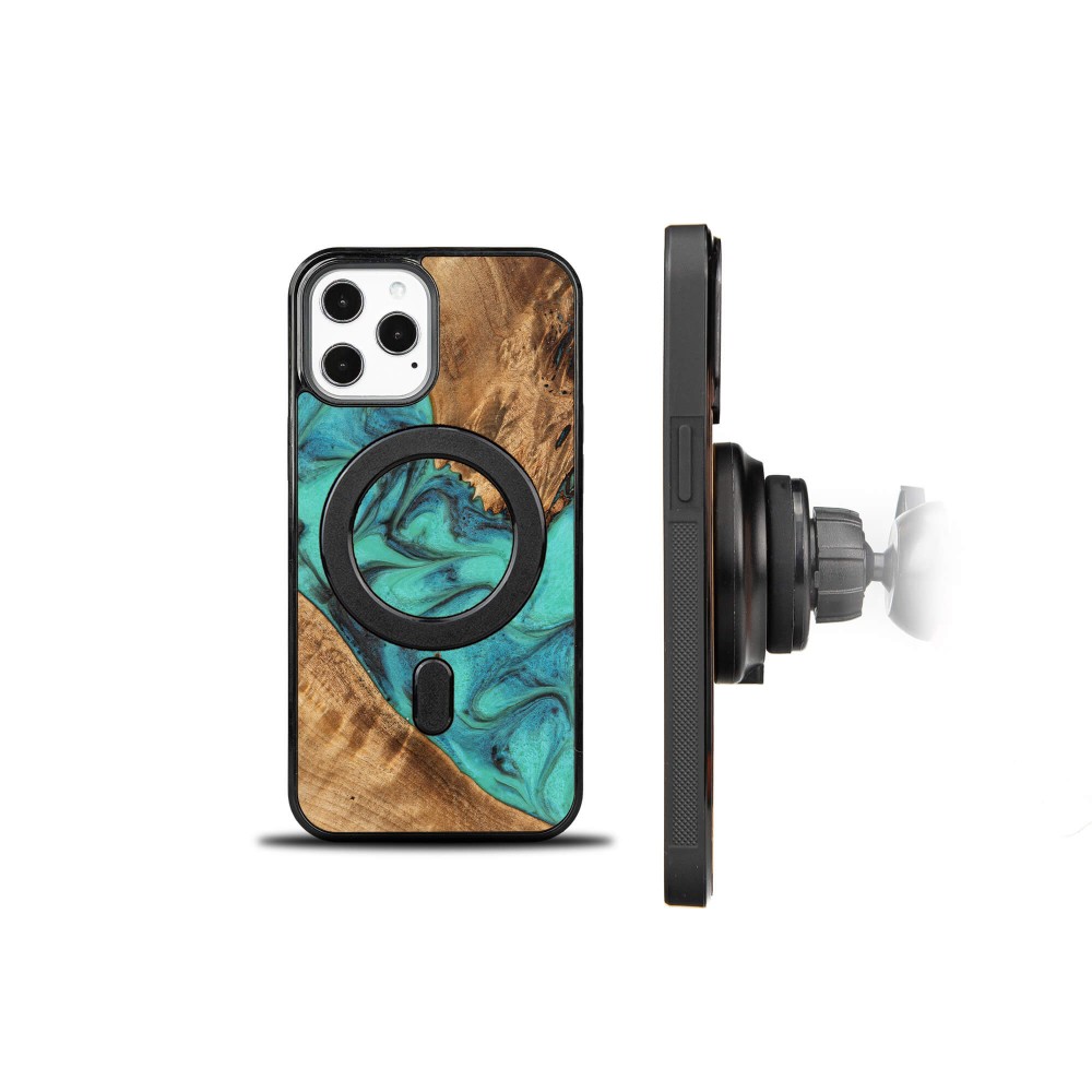 Etui Bewood Unique na iPhone 12 Pro Max - Turquoise z MagSafe (2)