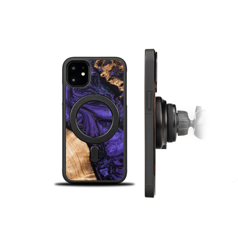 Etui Bewood Unique na iPhone 11 - Violet z MagSafe (2)