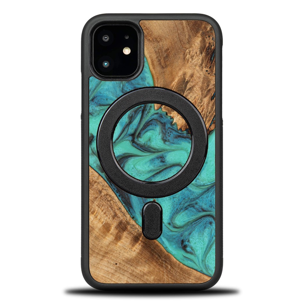 Etui Bewood Unique na iPhone 11 - Turquoise z MagSafe (1)