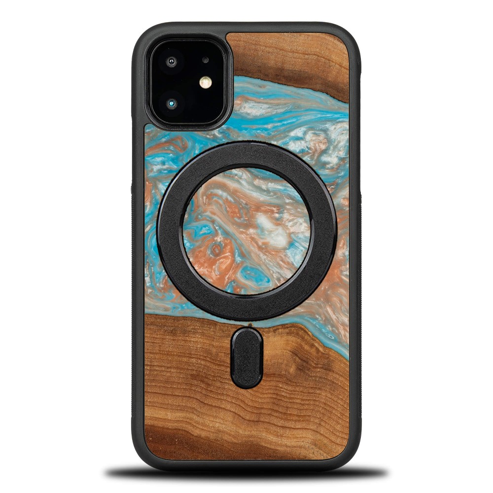Etui Bewood Unique na iPhone 11 - Planets - Saturn z MagSafe (1)