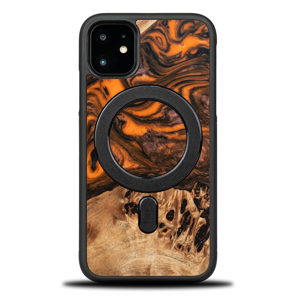Etui Bewood Unique na iPhone 11 - Orange z MagSafe (1)