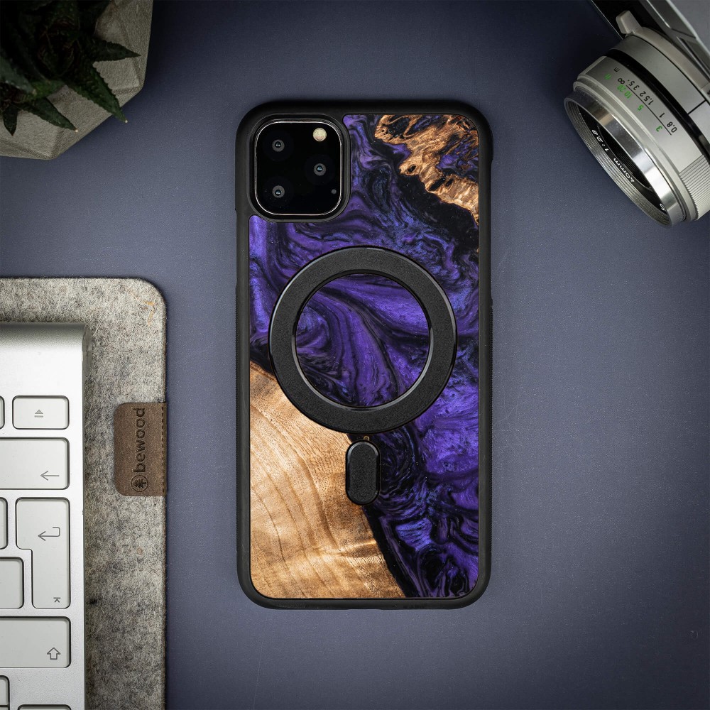 Etui Bewood Unique na iPhone 11 Pro Max - Violet z MagSafe (3)