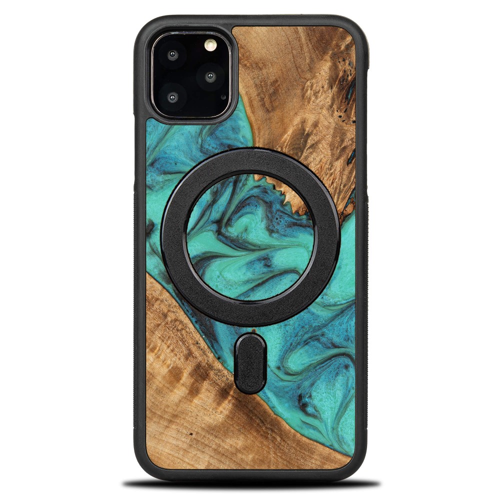 Etui Bewood Unique na iPhone 11 Pro Max - Turquoise z MagSafe (1)