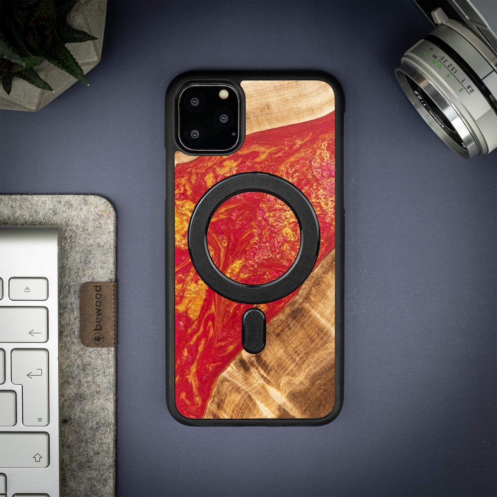 Etui Bewood Unique na iPhone 11 Pro Max - Neons - Paris z MagSafe (3)