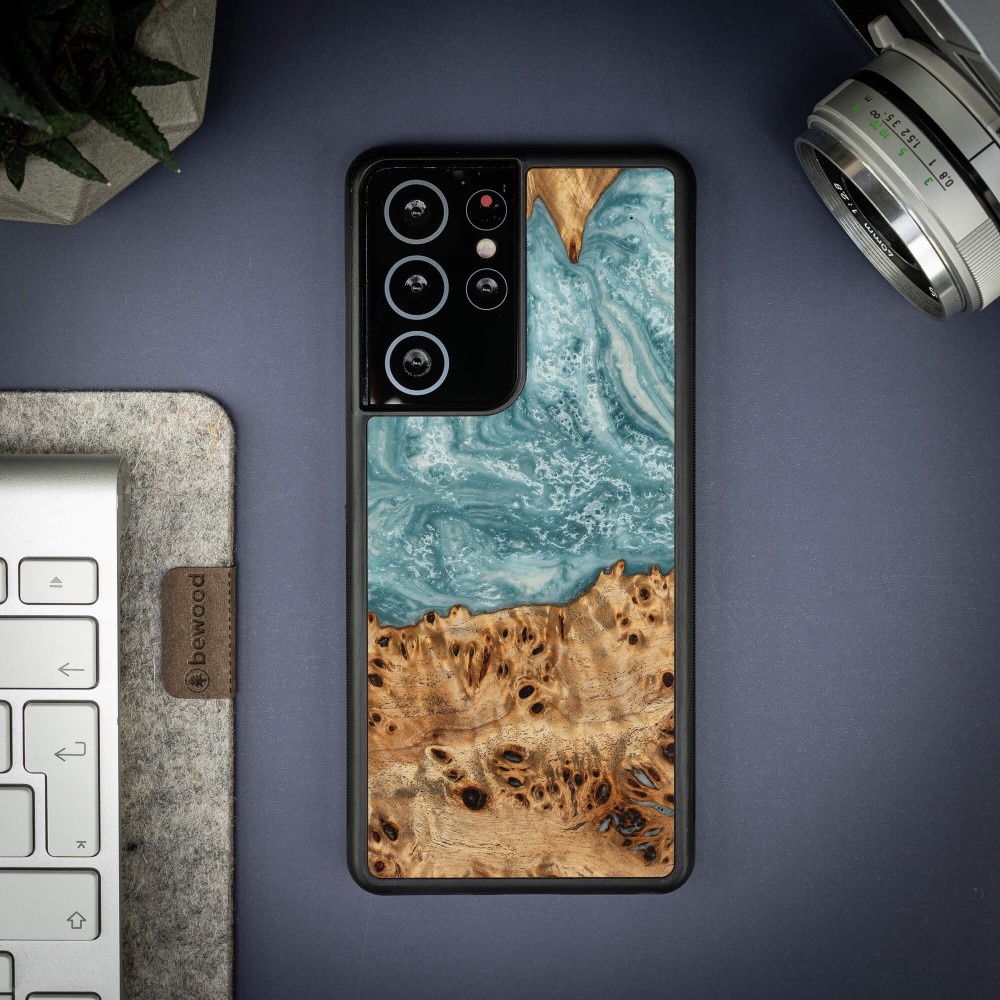 Etui Bewood Unique na Samsung Galaxy S21 Ultra - Planets - Uran (3)